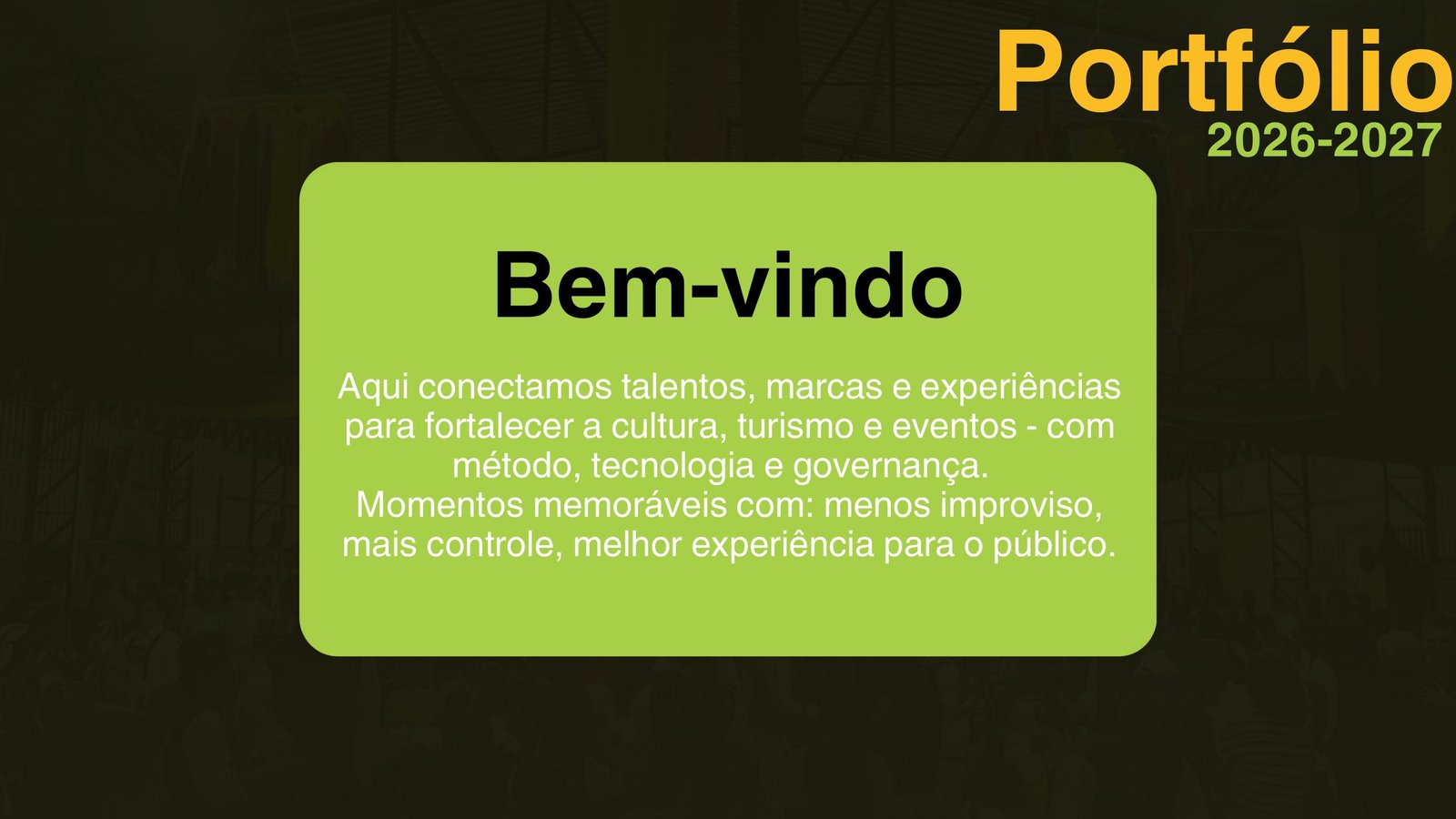 Página 05 - mais controle, melhor experiência para o público.
